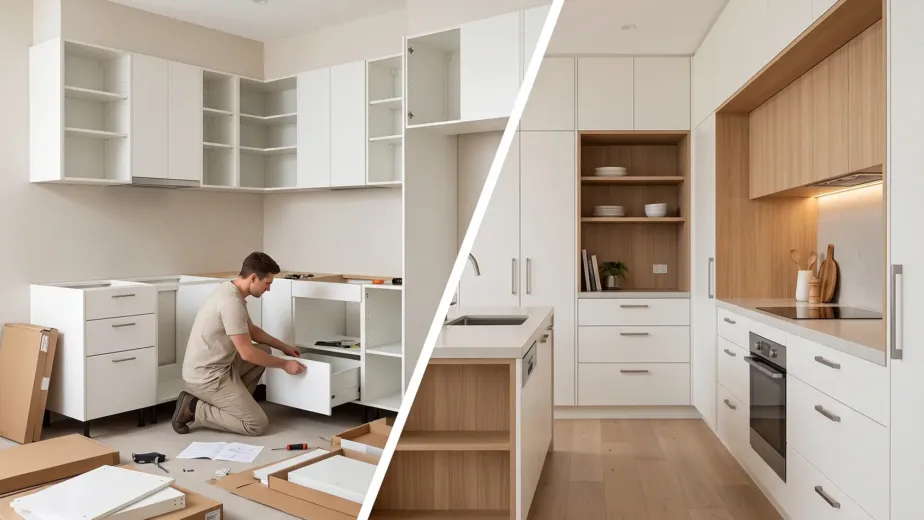 Custom Kitchen Cabinets vs Flat-Pack